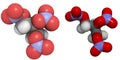 Nitroglycerine: molecular structure (3D) Royalty Free Stock Photo