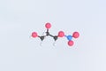 Nitroglycerine molecule made with balls, scientific molecular model. 3D rendering