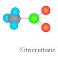 Nitromethane 3D molecule chemical science Royalty Free Stock Photo