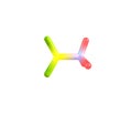 Nitromethane molecule isolated on white Royalty Free Stock Photo