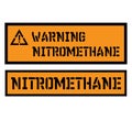 Nitromethane sign , label Royalty Free Stock Photo