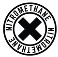 Nitromethane stamp on white Royalty Free Stock Photo