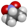 Nitropropane 2-nitropropane, 2-NP chemical solvent molecule. Used as solvent in production of ink, polymers, coatings, adhesives