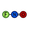 Nitrosyl fluoride molecule icon Royalty Free Stock Photo