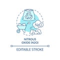 Nitrous oxide concept icon