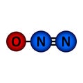 Nitrous oxide gas molecule icon