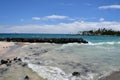 Niumalu Beach at Kailua Bay in Kailua-Kona on the Big Island in Hawaii Royalty Free Stock Photo