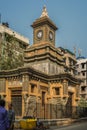 17 Niv 2017 BH Wadia Parsi monument with clock tower-junction of Bazaar Gate Road and Nariman Perin Street Fort.Mumbai Maharashtra