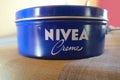 NIVEA CREAM BODY MAKEUP Royalty Free Stock Photo