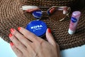 Nivea cream and women summer objects
