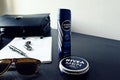Nivea Men Products display with office related object