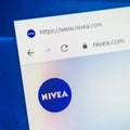 Nivea Web Site. Selective focus.