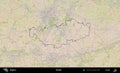 Nivelles outlined, Belgium. Topographic Standard Royalty Free Stock Photo