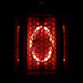 Nixie tube indicator of the numbers retro style. Digit 0 Royalty Free Stock Photo
