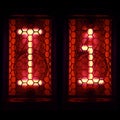 Nixie tube indicator set of letters the whole alphabet. The letter I. Royalty Free Stock Photo