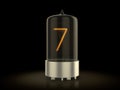 Nixie tube number Seven