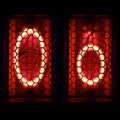 Nixie tube indicator set of letters the whole alphabet. The letter O Royalty Free Stock Photo