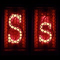 Nixie tube indicator set of letters the whole alphabet. The letter S Royalty Free Stock Photo