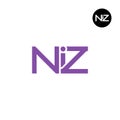 NIZ Logo Letter Monogram Design Royalty Free Stock Photo