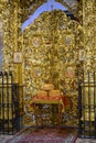 NIZHNY NOVGOROD - APRIL 18, 2023: A fragment of the interior of the church with festive Easter cakes