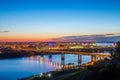 Nizhny Novgorod. Evening panorama of the Arrow. The setting of Naboo