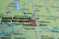 Nizhny Novgorod on map