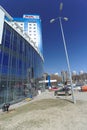 Nizhny Novgorod, Russia. - April 07.2016. Hampton by Hilton hotel on the street Maxim Gorky 252.