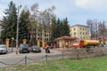 Nizhny Novgorod, Russia. - April 26.2016. Janitors clean the garbage the street .