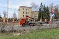 Nizhny Novgorod, Russia. - April 26.2016. Municipal tow truck in finding a wrong parked car.