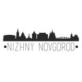 Nizhny Novgorod Russia. City Skyline. Silhouette City. Design Vector. Famous Monuments.