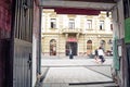 Nizhny Novgorod, Russia, - July 17, 2019 Pedestrian street in the old center. T