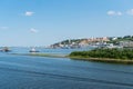 Nizhny Novgorod, Russia, July 6, 2023. View of the river bay of a coastal city.