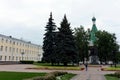 Monument to Prince George Vsevolodovich and Saint Simon of Suzdal, the founders of Nizhny Novgorod on the territory of the Nizhny Royalty Free Stock Photo