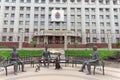 Nizhny Novgorod, Russia. - May 17.2016. Sculptures royal policeman soviet militiaman and modern policeman near the