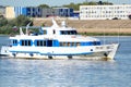 Nizhny Novgorod, Russia, 08.07.2023. Oka River, River boat trips on the river. River travel, a passenger boat travels along the