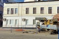 Nizhny Novgorod, Russia. - September 26.2017. Replacement of underground communications and pavement on Osharskaya Street near the