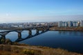 Nizhny Novgorod, view from the mountainous part of the city .