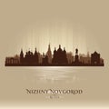 Nizhny Novrogod Russia city skyline vector silhouette