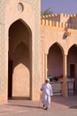 NIZWA, OMAN - FEBRUARY 2, 2012: An Omani old man traditionally dressed in Nizwa Old Town