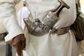 NIZWA, OMAN - May 30, 2014: Traditional Omani Khanjar dagger Nizwa Souk, Oman