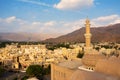 Detail of the minaret of the Nizwa mosque seen from above