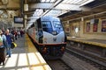 NJ Transit locomotive at Newark Station, New Jersey