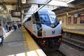 NJ Transit locomotive at Newark Station, New Jersey Royalty Free Stock Photo