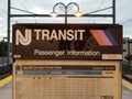 NJ Transit passenger information signboard