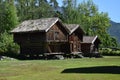 Njardarheimrn, Norway. Viking ancient village, old houses in Norway