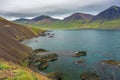 Njardvik Screes and view from the the road to BorgarfjÃÂ¶rdur Eystri Royalty Free Stock Photo