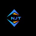 NJT abstract technology logo design on Black background. NJT creative initials letter logo concept Royalty Free Stock Photo
