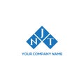 NJT letter logo design on WHITE background. NJT creative initials Royalty Free Stock Photo