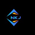 NKJ abstract technology logo design on Black background. NKJ creative initials letter logo concept Royalty Free Stock Photo
