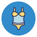 Ladies swimfit, ladies undergarments Vector Icon which can easily edit Royalty Free Stock Photo